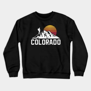 Retro Vintage Colorado Hiking Gift Crewneck Sweatshirt